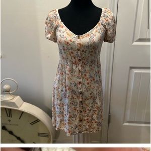 So Floral floral skater dress button front Dress 0167 easter